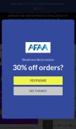 How afaa.com looks like on a mobile device such as an iPhone.