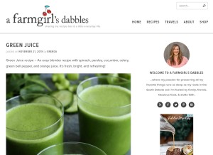 How afarmgirlsdabbles.com looks like on a tablet such as an iPad.