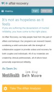 How affairrecovery.com looks like on a mobile device such as an iPhone.