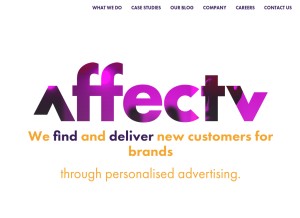 How affectv.com looks like on a tablet such as an iPad.