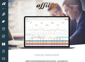 How affilae.com looks like on a tablet such as an iPad.