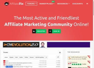 How affiliatefix.com looks like on a tablet such as an iPad.