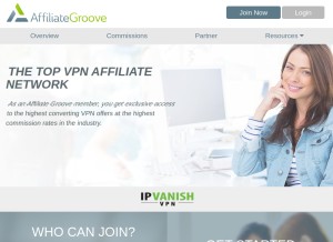 How affiliategroove.com looks like on a tablet such as an iPad.