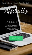 How affiliatly.com looks like on a mobile device such as an iPhone.
