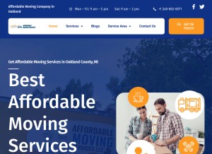 How affordablemovingservices.co looks like on a tablet such as an iPad.