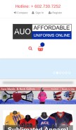How affordableuniformsonline.com looks like on a mobile device such as an iPhone.