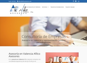 How afilcoasesores.com looks like on a tablet such as an iPad.
