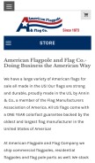 How aflag.com looks like on a mobile device such as an iPhone.