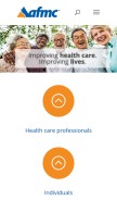 How afmc.org looks like on a mobile device such as an iPhone.