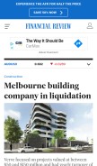 How afr.com looks like on a mobile device such as an iPhone.