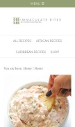 How africanbites.com looks like on a mobile device such as an iPhone.