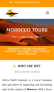 How africanorthjourneys.com looks like on a mobile device such as an iPhone.