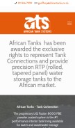 How africantanks.co.za looks like on a mobile device such as an iPhone.