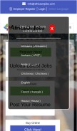 How africaonjobs.com looks like on a mobile device such as an iPhone.