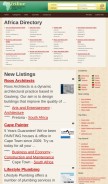 How afriline.net looks like on a mobile device such as an iPhone.