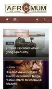 How afromum.com looks like on a mobile device such as an iPhone.