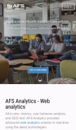 How afsanalytics.com looks like on a mobile device such as an iPhone.