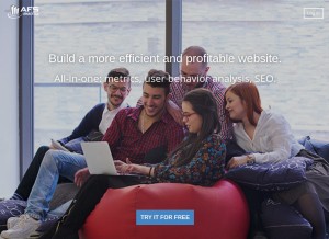How afsanalytics.com looks like on a tablet such as an iPad.
