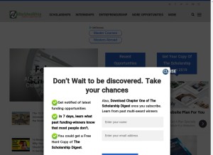 How afterschoolafrica.com looks like on a tablet such as an iPad.