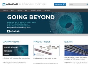 How aga-cad.com looks like on a tablet such as an iPad.