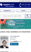How agapea.com looks like on a mobile device such as an iPhone.