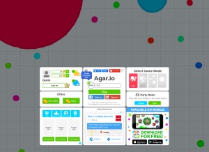 How agar.io looks like on a tablet such as an iPad.