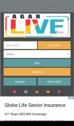 How agar.live looks like on a mobile device such as an iPhone.