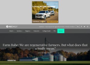 How agdaily.com looks like on a tablet such as an iPad.