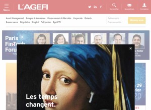 How agefi.fr looks like on a tablet such as an iPad.