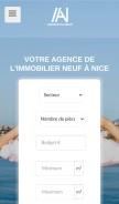 How agenceduneuf.com looks like on a mobile device such as an iPhone.