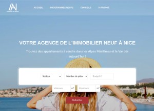 How agenceduneuf.com looks like on a tablet such as an iPad.