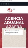 How agenciaaduanal.net looks like on a mobile device such as an iPhone.