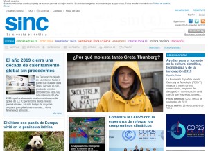 How agenciasinc.es looks like on a tablet such as an iPad.