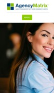How agencymatrix.com looks like on a mobile device such as an iPhone.