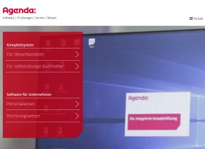 How agenda-software.de looks like on a tablet such as an iPad.