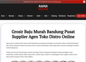 How ageragrosirdistro.com looks like on a tablet such as an iPad.