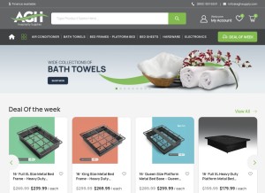 How aghsupply.com looks like on a tablet such as an iPad.