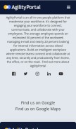 How agilityportal.io looks like on a mobile device such as an iPhone.