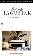 How agnieszkajagusiak.pl looks like on a mobile device such as an iPhone.
