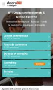 How agorabiz.com looks like on a mobile device such as an iPhone.