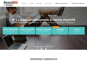 How agorabiz.com looks like on a tablet such as an iPad.