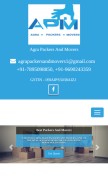 How agrapackersandmovers.com looks like on a mobile device such as an iPhone.
