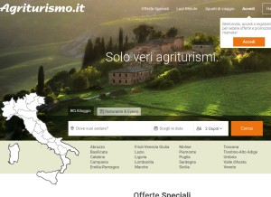 How agriturismo.it looks like on a tablet such as an iPad.