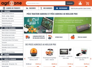 How agrizone.net looks like on a tablet such as an iPad.
