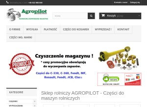 How agropilot.com.pl looks like on a tablet such as an iPad.