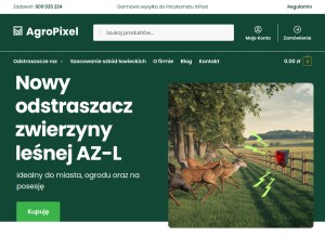 How agropixel.pl looks like on a tablet such as an iPad.
