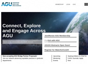 How agu.org looks like on a tablet such as an iPad.