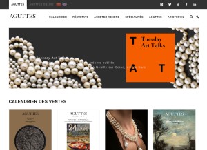 How aguttes.com looks like on a tablet such as an iPad.