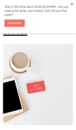 How ahalife.com looks like on a mobile device such as an iPhone.