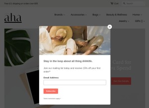 How ahalife.com looks like on a tablet such as an iPad.